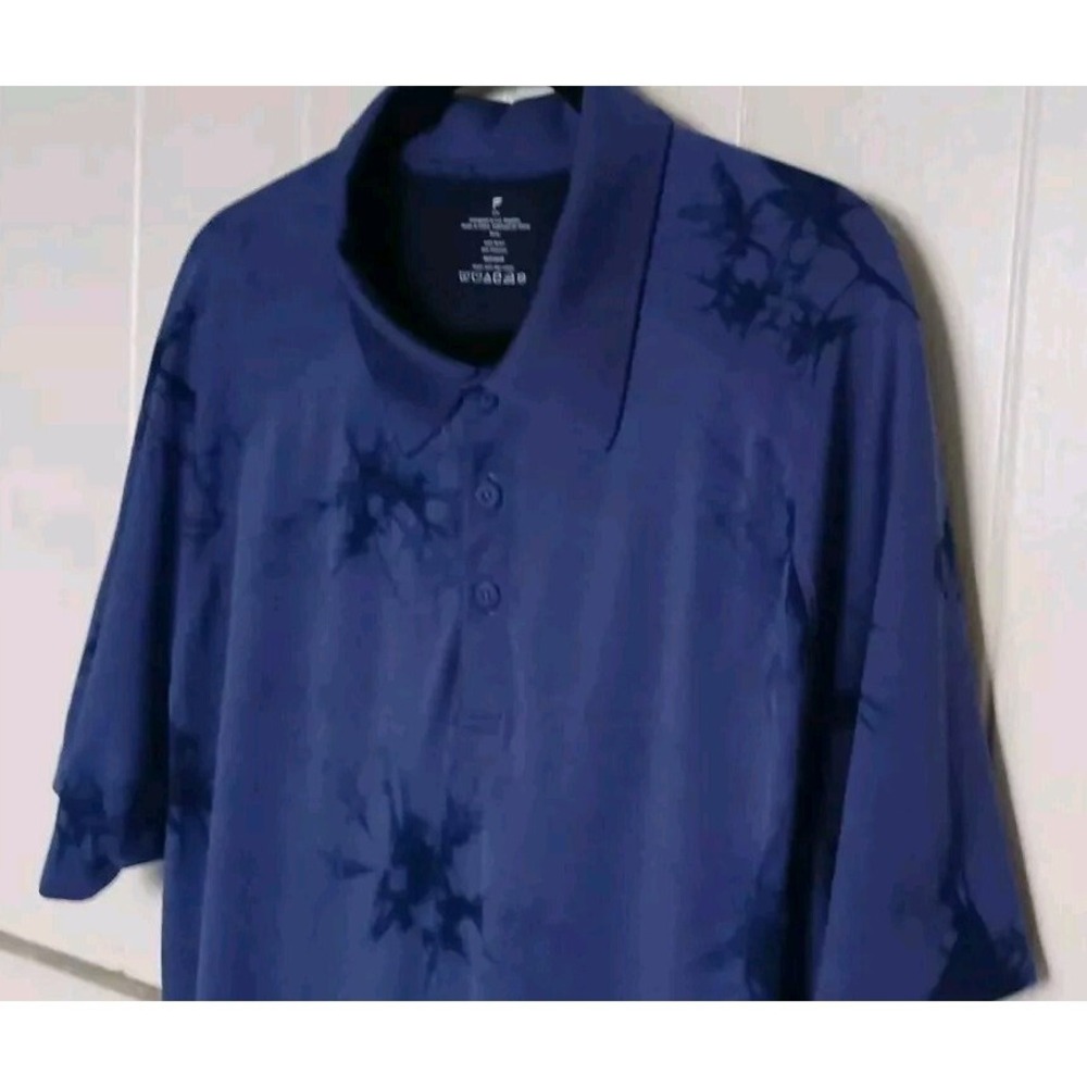 Fabletics Polo Shirt Mens XXL‎ 2XL Short Sleeve Purple Nightfall Training Day